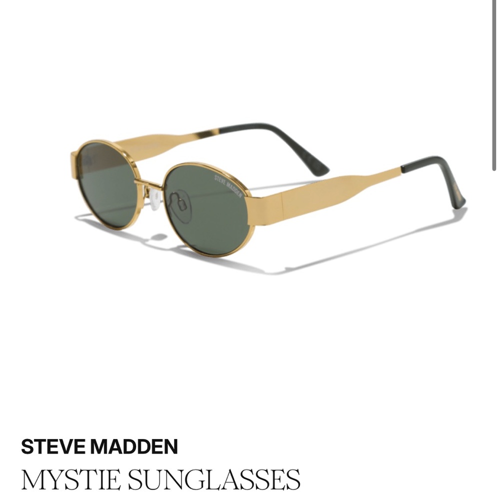 Steve Madden Gold Oval Sunglasses